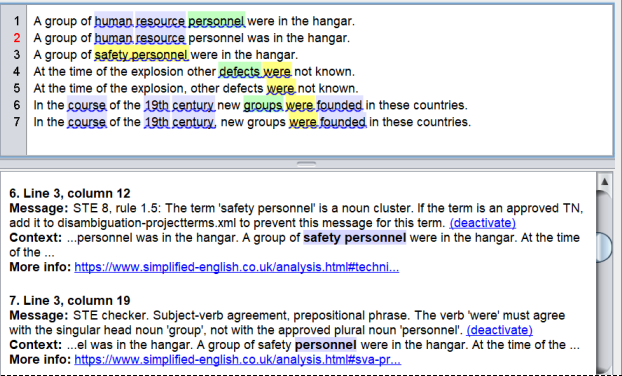 Examples of  errors in subject-verb agreement